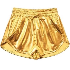 Amazon Dress up Gold Shimmer Shorts size large